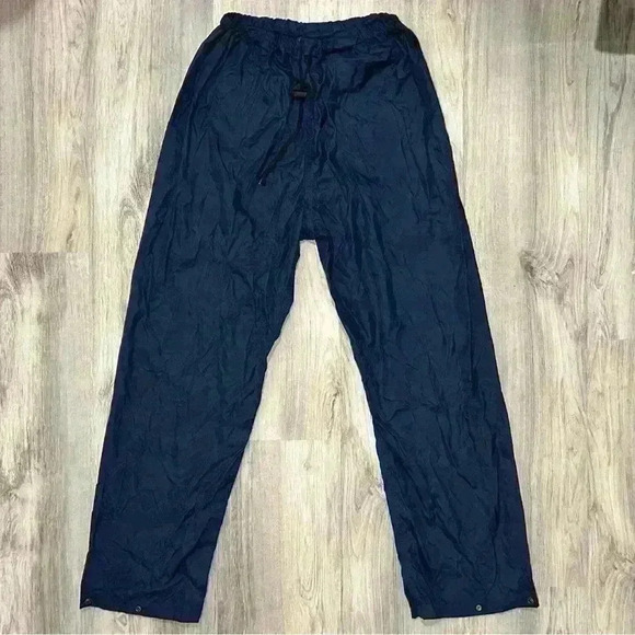 Vintage Cabelas Wind Pants Blue Nylon Rain Waterproof Hunting Fishing Size M - Picture 1 of 8